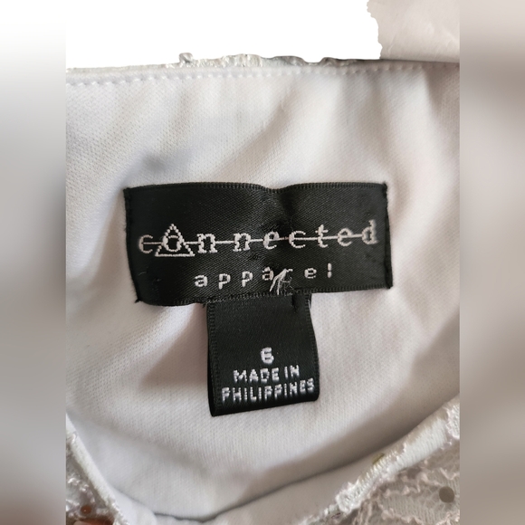 CONNECTED APPAREL LADIES BEAUTIFUL BLUE & WHITE DRESS - SIZE 6 - Picture 4 of 5